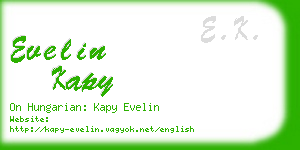 evelin kapy business card